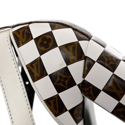 Louis Vuitton Calfskin Monogram Damier Tressage Matchmake Cross Sandals 39 White 12 of 12