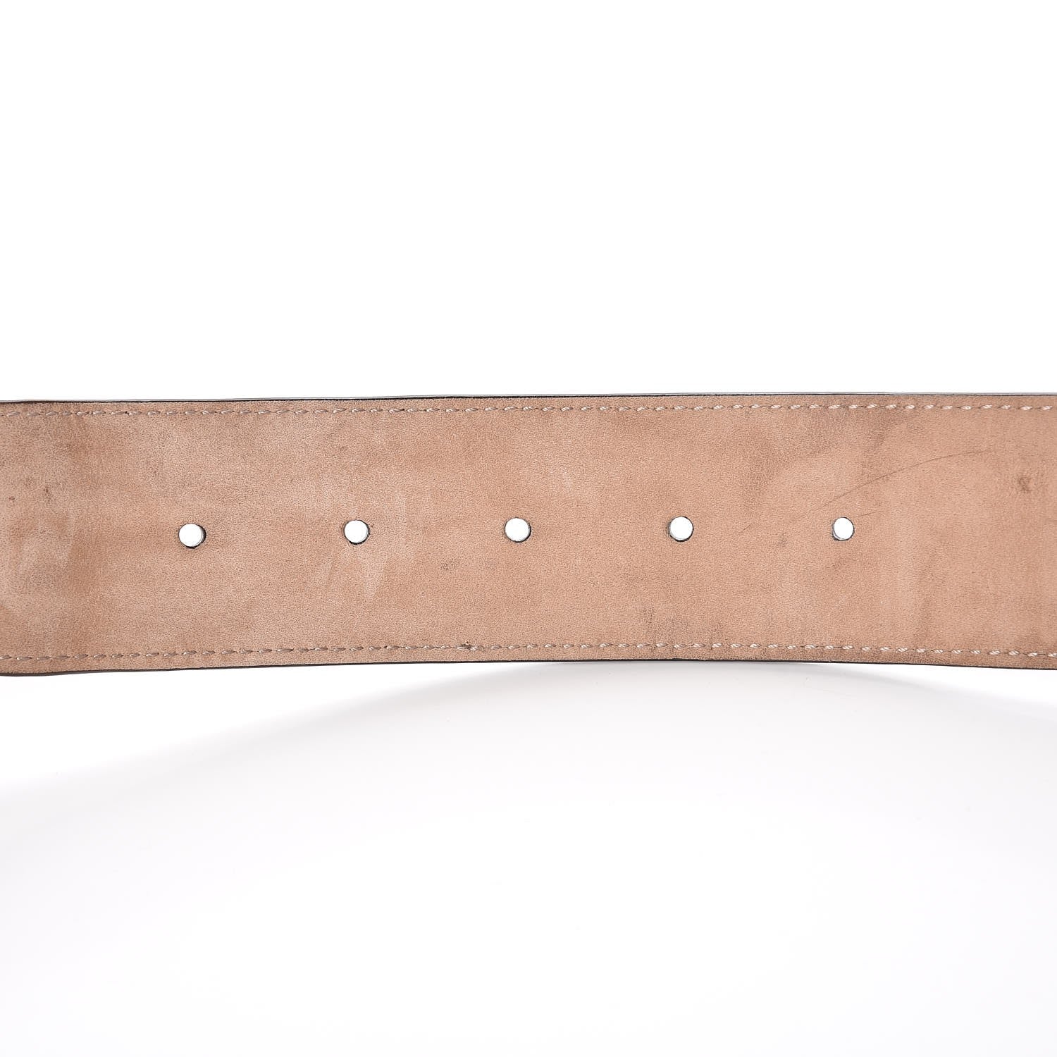 Gucci Nylon Calfskin Double G Web 40mm Belt 85 34 Green Red Cuir 6 of 7