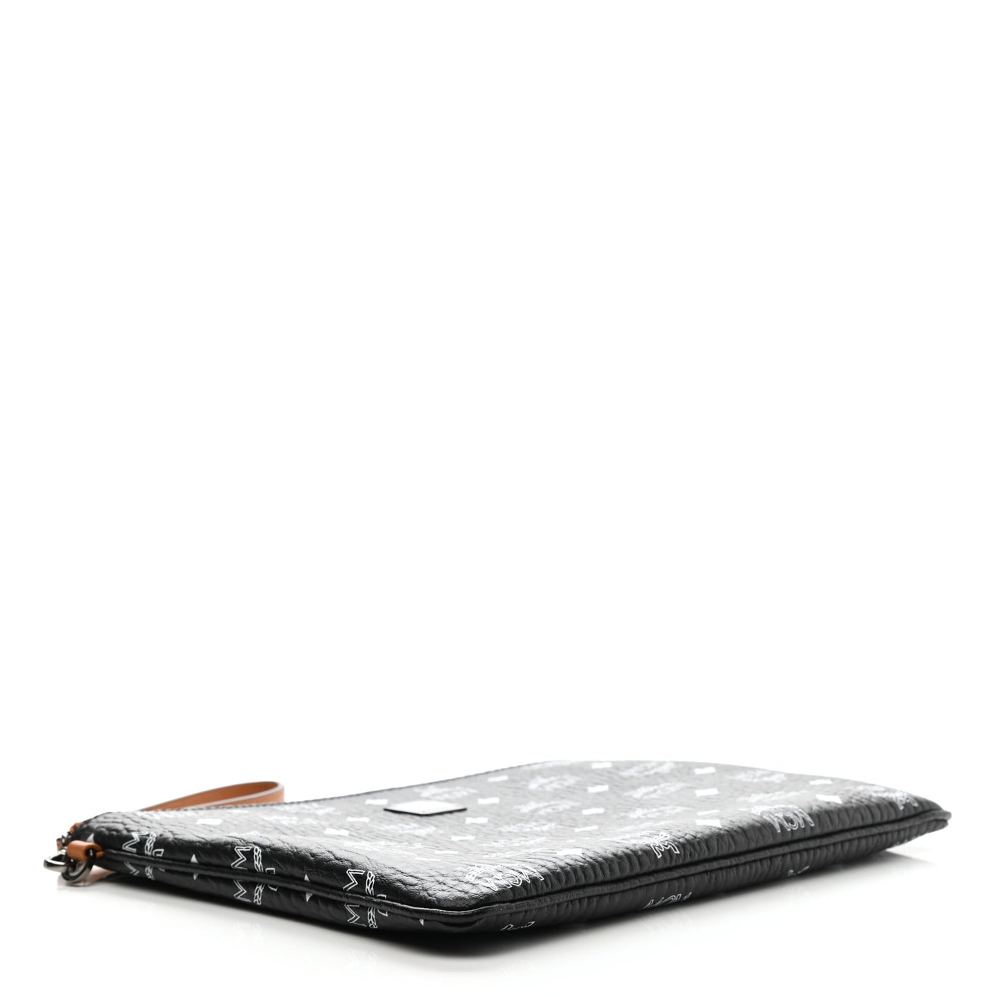 Visetos Medium Stark Wristlet Pouch Black Cognac