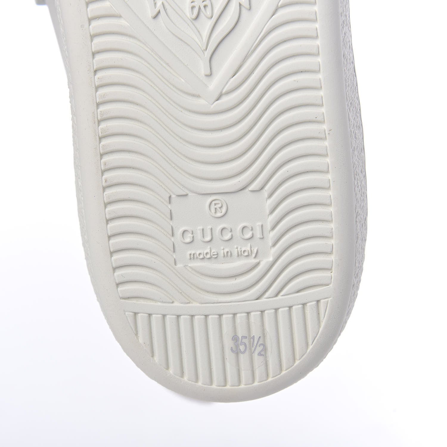 Gucci Calfskin Ayers Web Womens Ace Bow Lace Sneakers 35.5 White 6 of 7