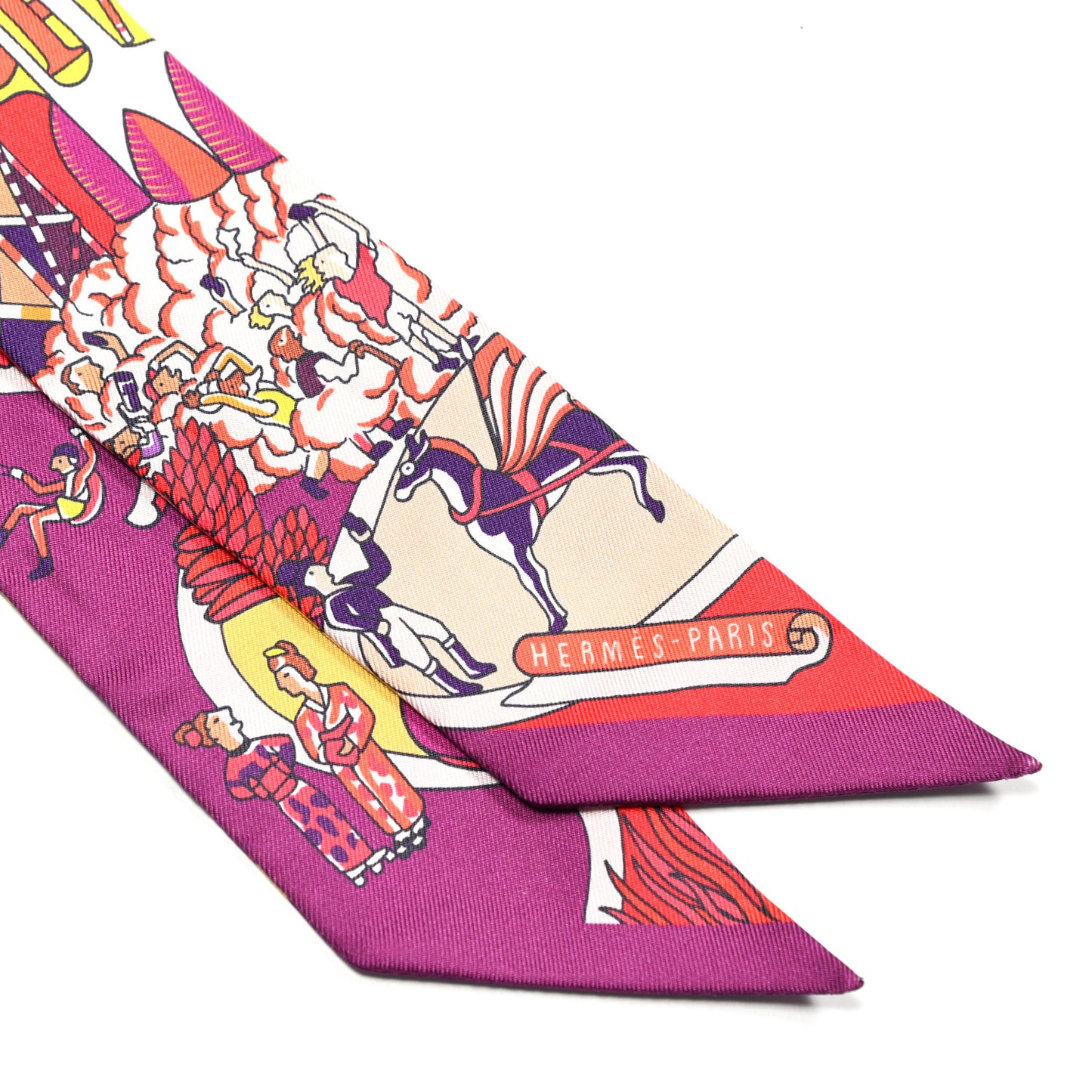 Silk Exposition Universelle Twilly Rouge Violet Jaune