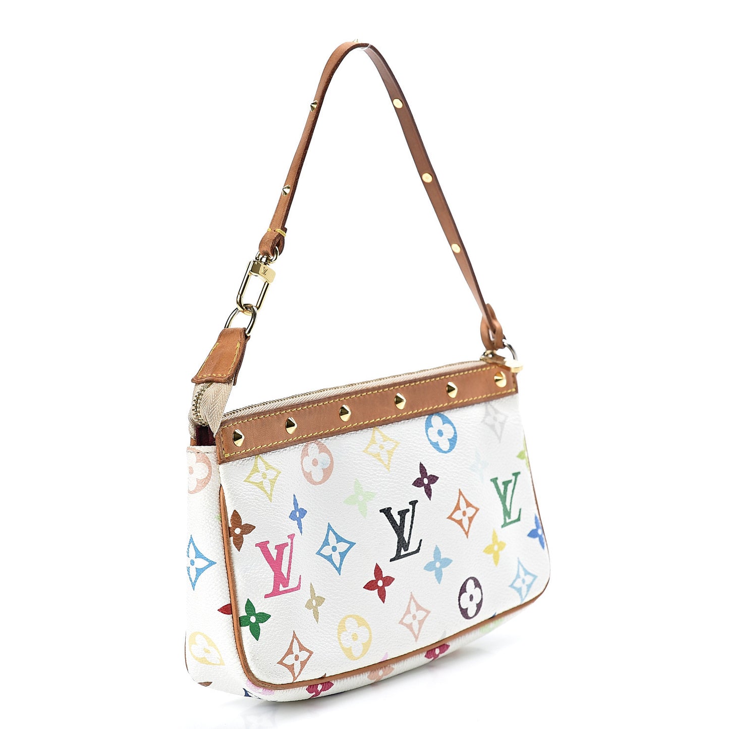 Monogram Multicolor Pochette Accessories White