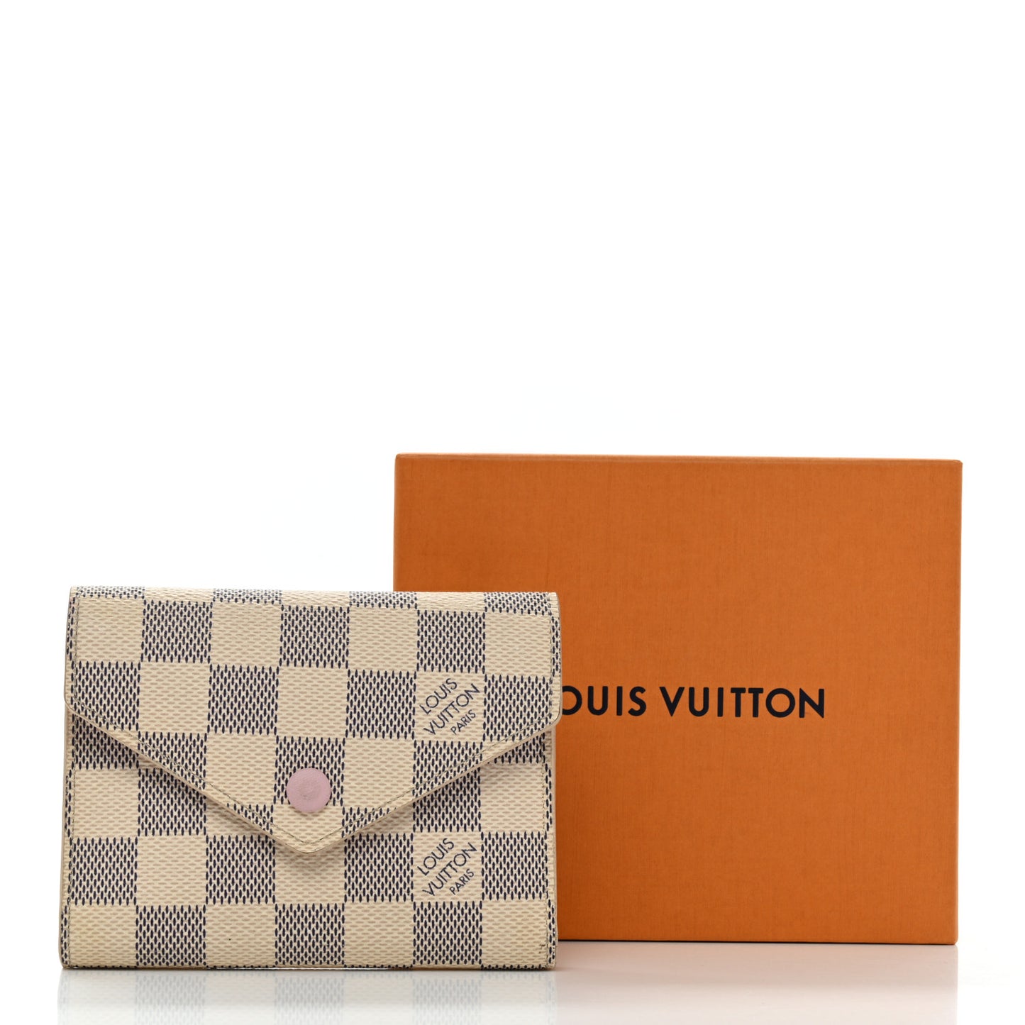 Damier Azur Victorine Wallet Rose Ballerine