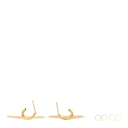 David Yurman 18K Yellow Gold Diamond Stax Door Knocker Drop Earrings 3 of 4