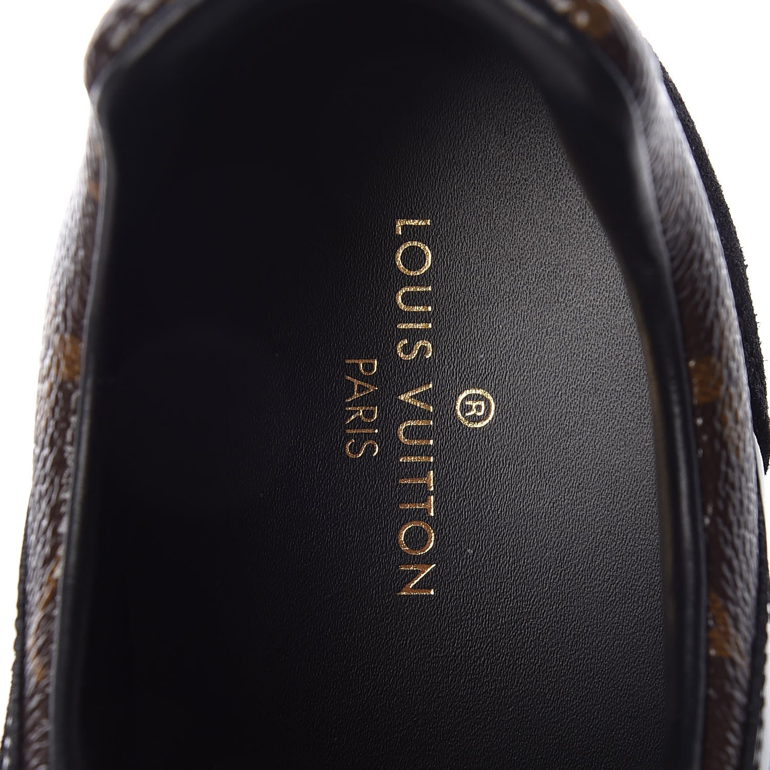 Louis Vuitton Suede Monogram Run Away Sneakers 38.5 Black 6 of 7