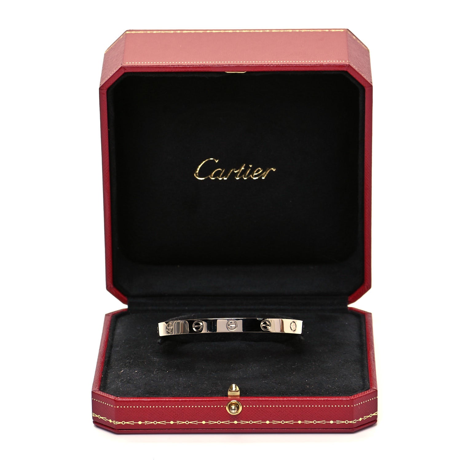 Cartier 18K White Gold LOVE Cuff Bracelet 18 5 of 5