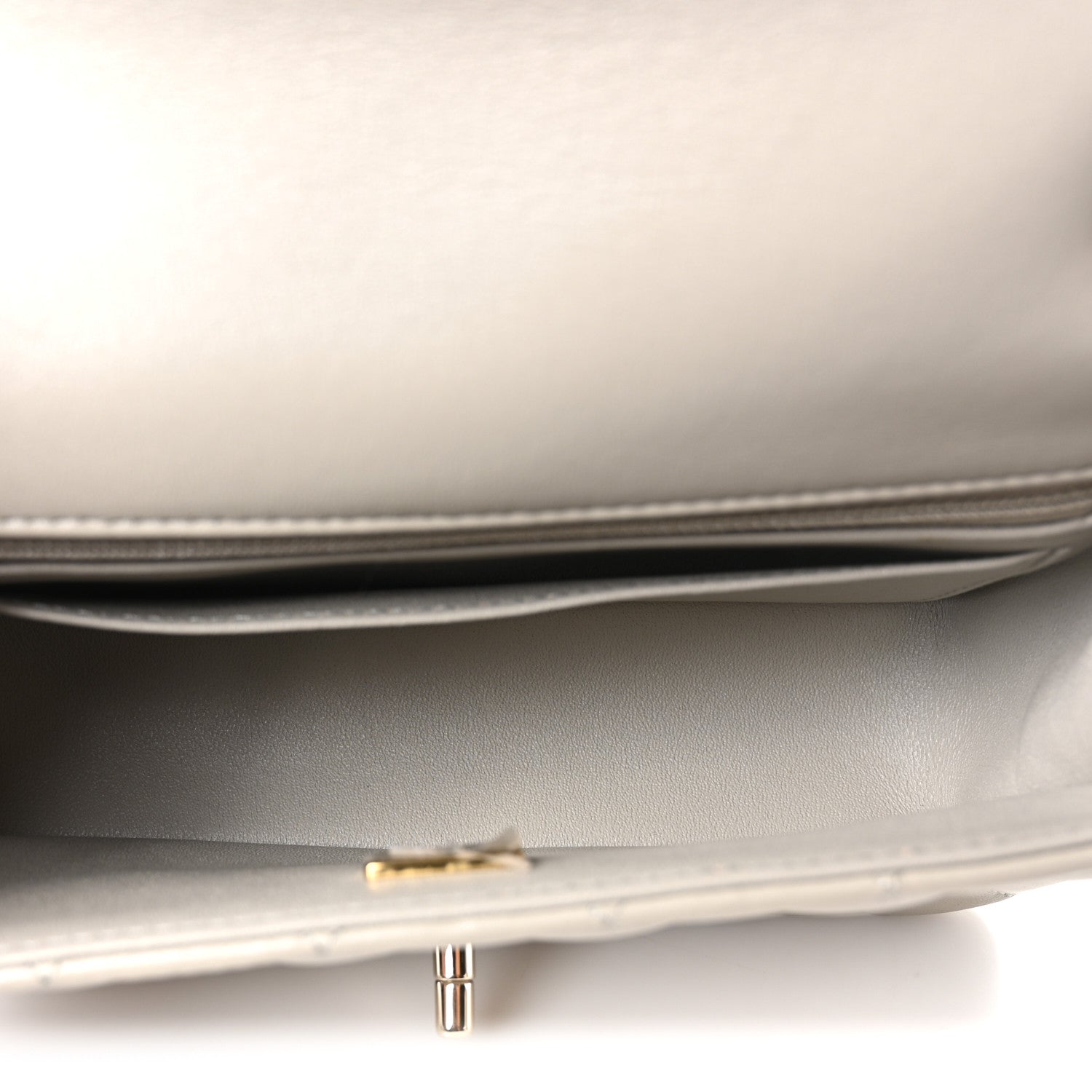 Chanel Lambskin Quilted Mini Rectangular Flap Grey 5 of 11