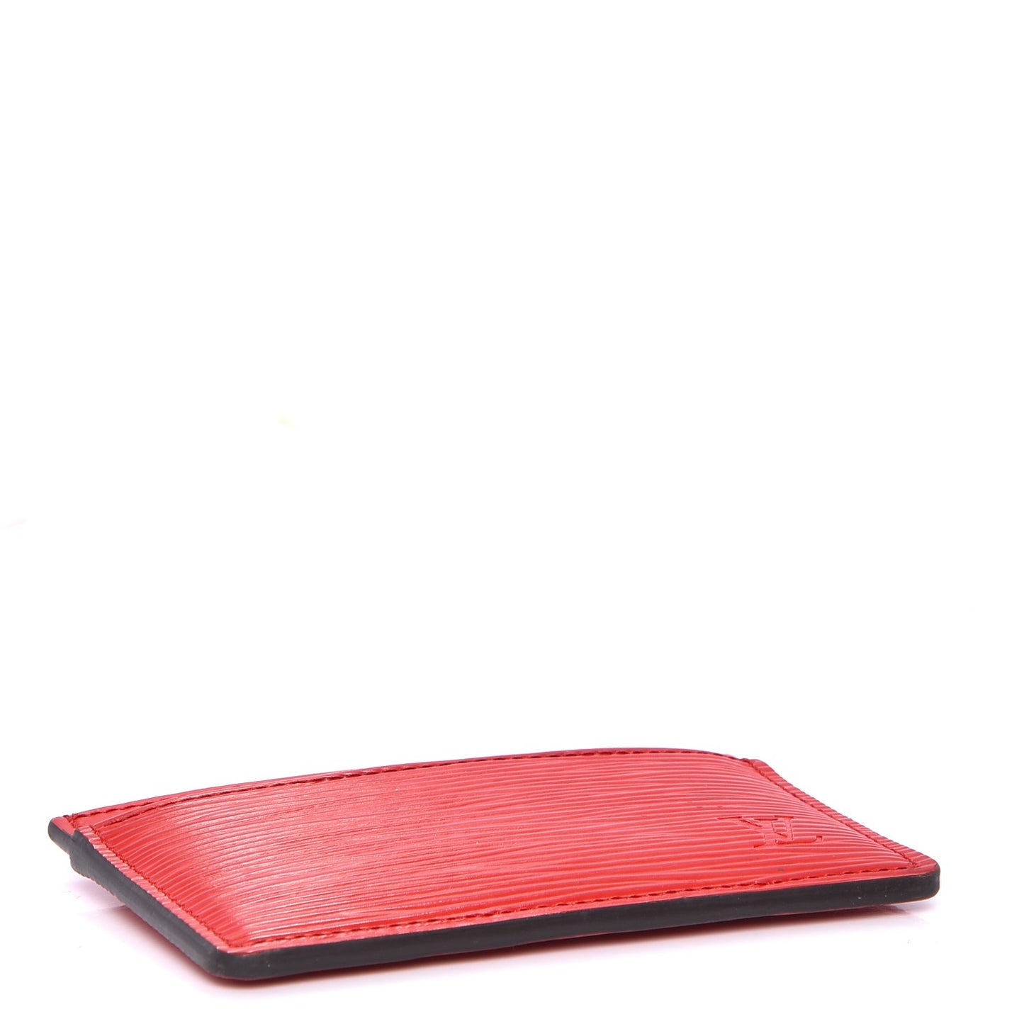 Epi Card Holder Coquelicot