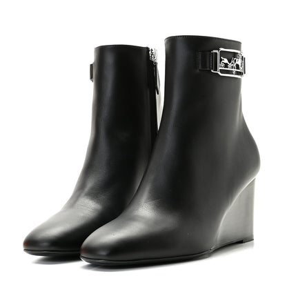 Hermes Calfskin Andrene Ankle Boots 36.5 Black 3 of 14