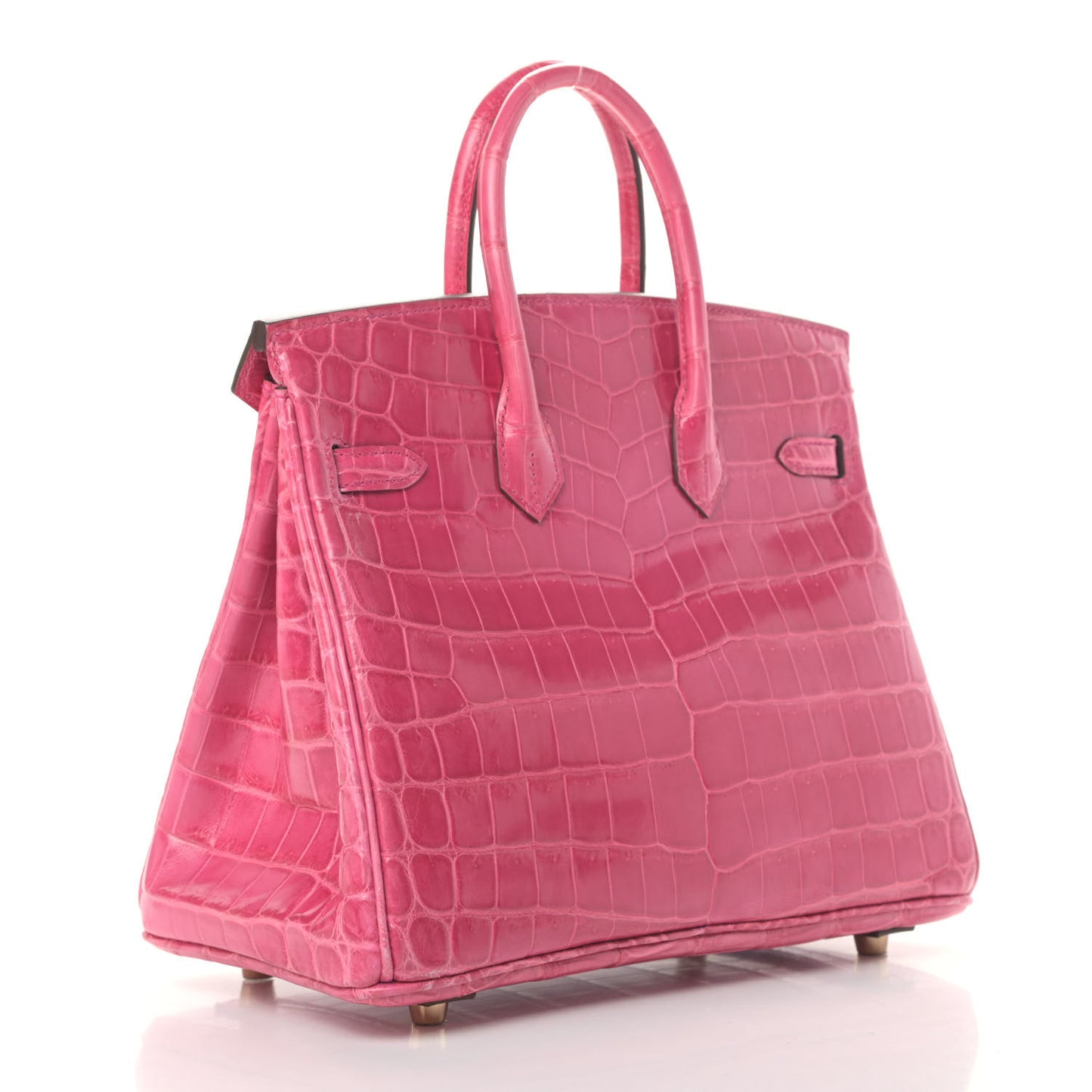 Shiny Niloticus Crocodile Birkin 25 Rose Tyrien