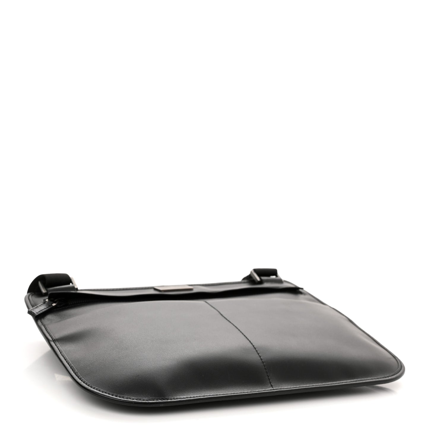 Pebbled Calfskin Medium Soho Messenger Bag Black