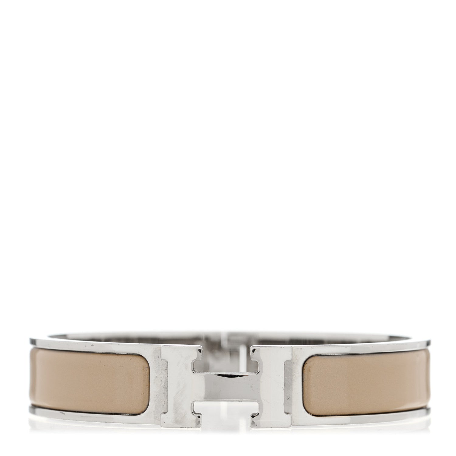 Hermes Enamel Narrow Clic Clac H Bracelet GM Chestnut 1 of 3