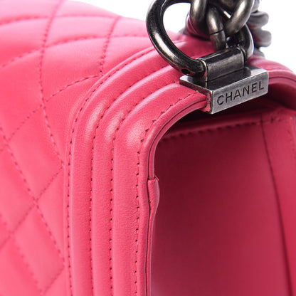 Chanel Lambskin Quilted New Medium Boy Flap Pink 17 of 19