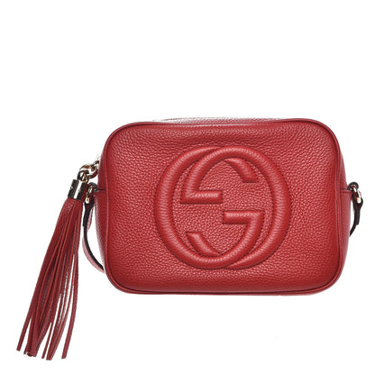 Gucci Pebbled Calfskin Small Soho Disco Bag Tabasco Red 1 of 7