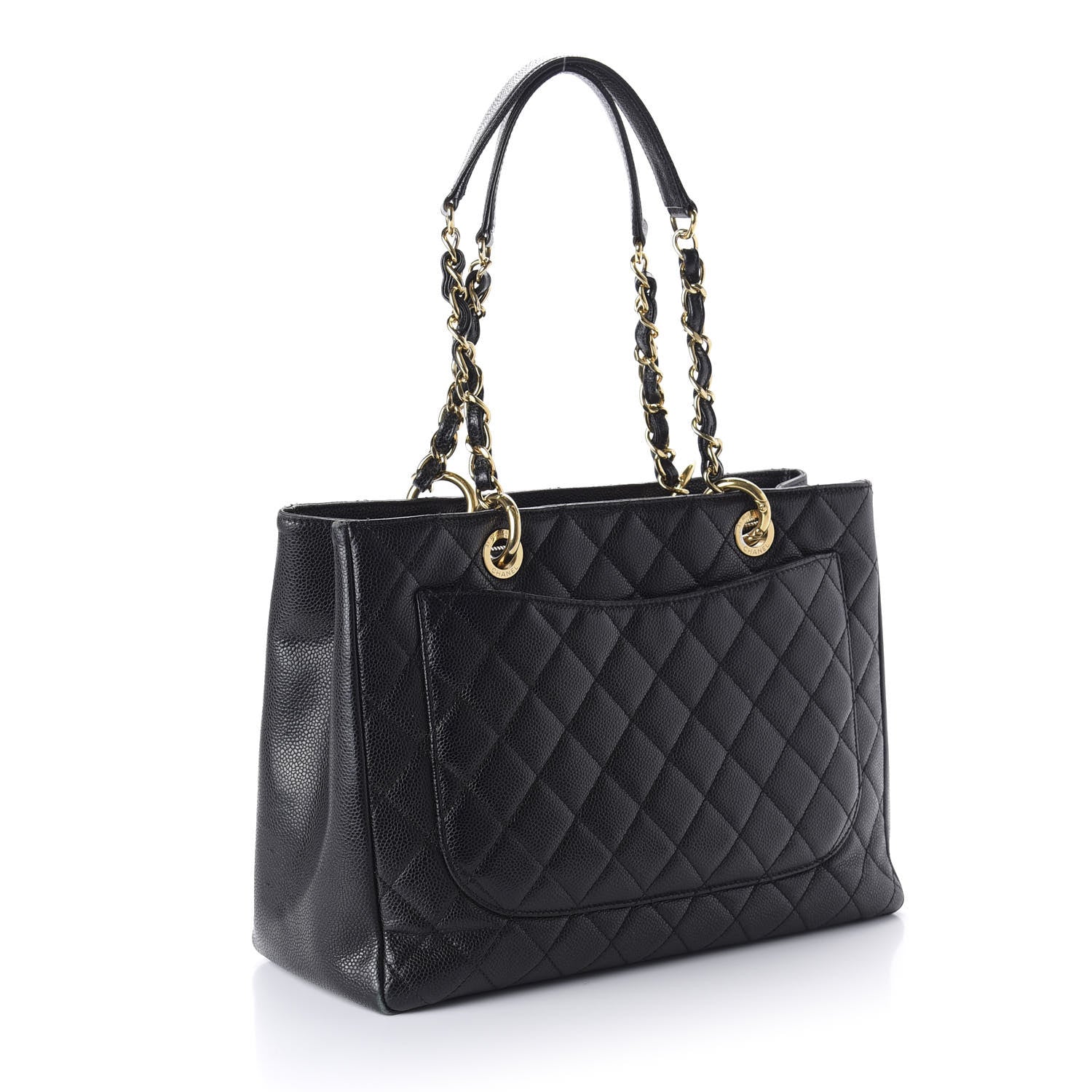 Chanel Caviar Quilted Grand Shopping Tote GST Black 3 of 12
