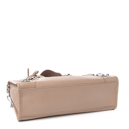 Balenciaga Shiny Goatskin Silver Metallic Edge Hardware S City Rose Des Sables 4 of 10