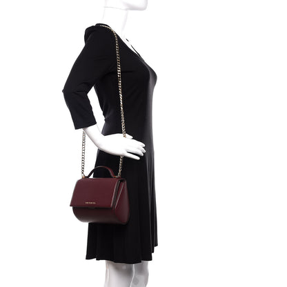 Givenchy Textured Calfskin Mini Pandora Box Chain Crossbody Bag Oxblood 2 of 17