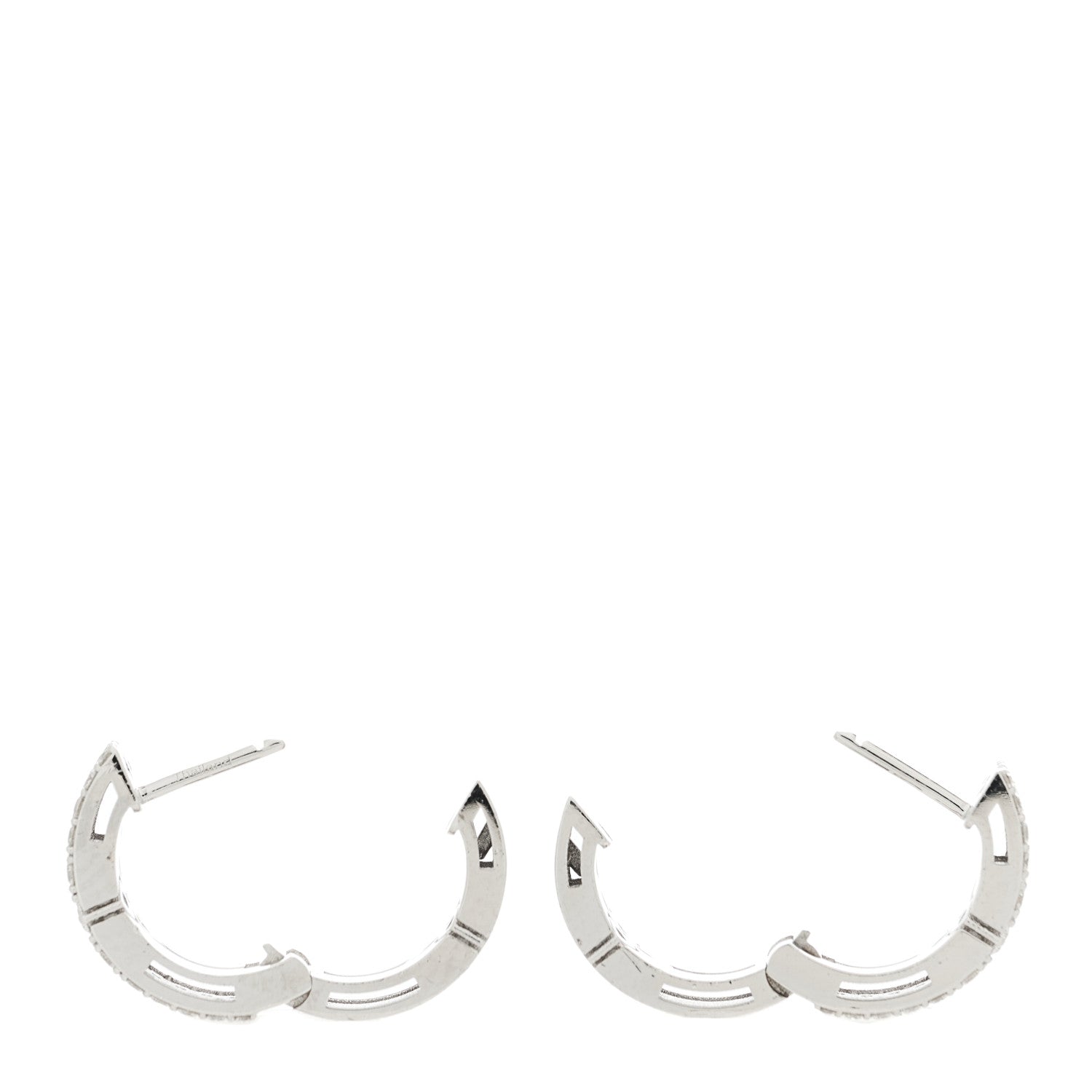 Roberto Coin 18K White Gold Love in Verona Huggie Hoop Earrings 3 of 4