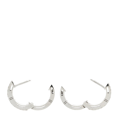 Roberto Coin 18K White Gold Love in Verona Huggie Hoop Earrings 3 of 4