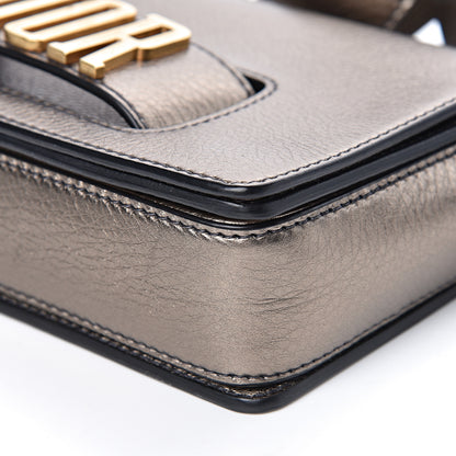 Christian Dior Metallic Grained Calfskin Dio(r)evolution Flap Bag Black Gold 10 of 10