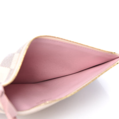 Louis Vuitton Damier Azur Pochette Felicie Chain Wallet Rose Ballerine 15 of 17