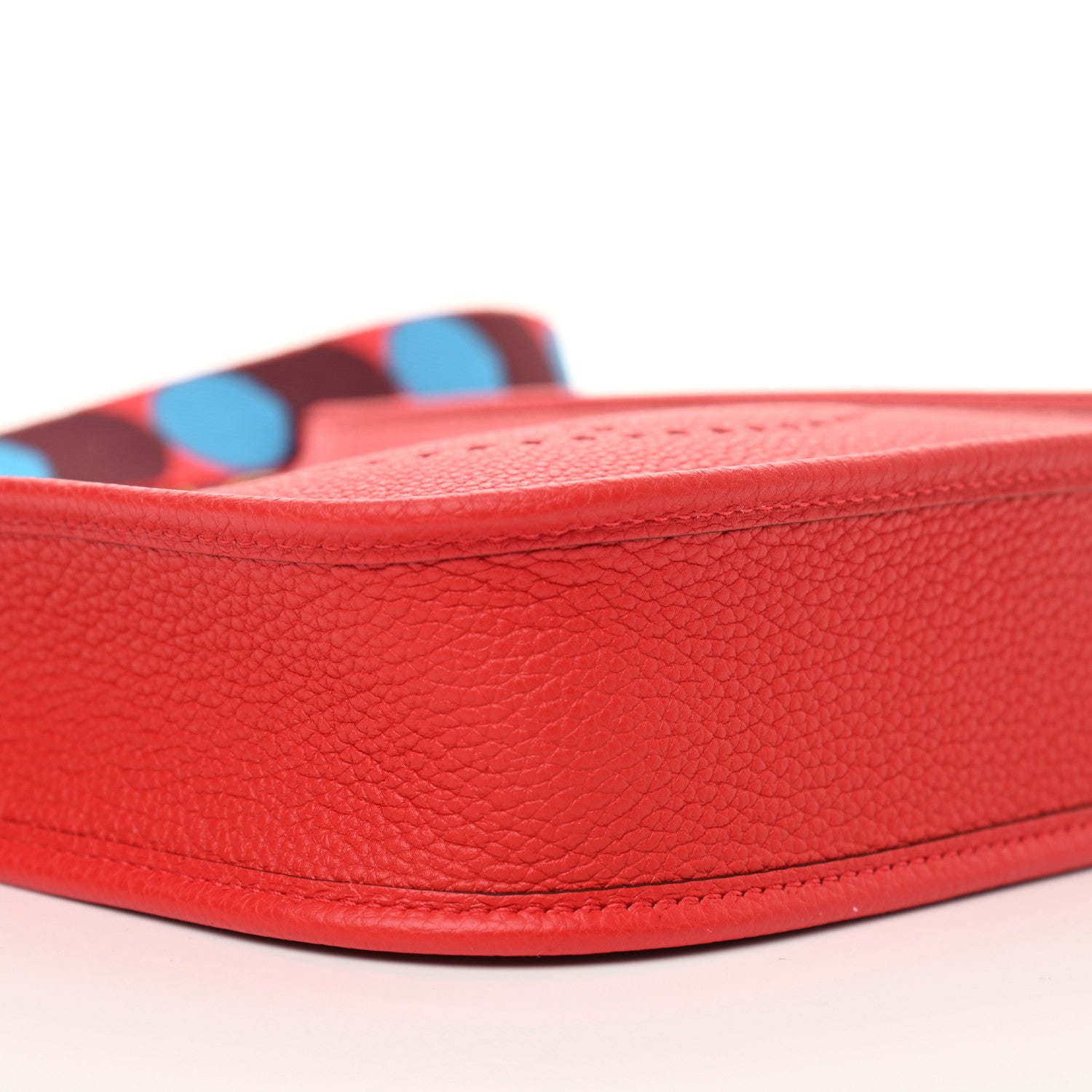 Hermes Taurillon Maurice Flipperball Sangle Evelyne TPM Rouge De Coeur Bleu Frida 9 of 11