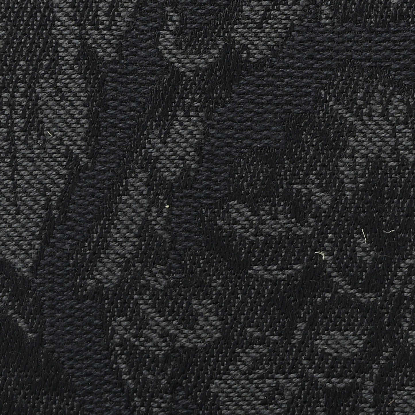 Fabric Jacquard Calfskin Barocco Wristlet Pouch Black