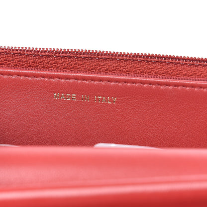 Chanel Lambskin Quilted Boy Wallet On Chain WOC Red 9 of 12