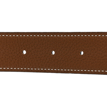 Hermes Box Togo 32mm Au Carre H Belt 80 32 Black Gold 4 of 6