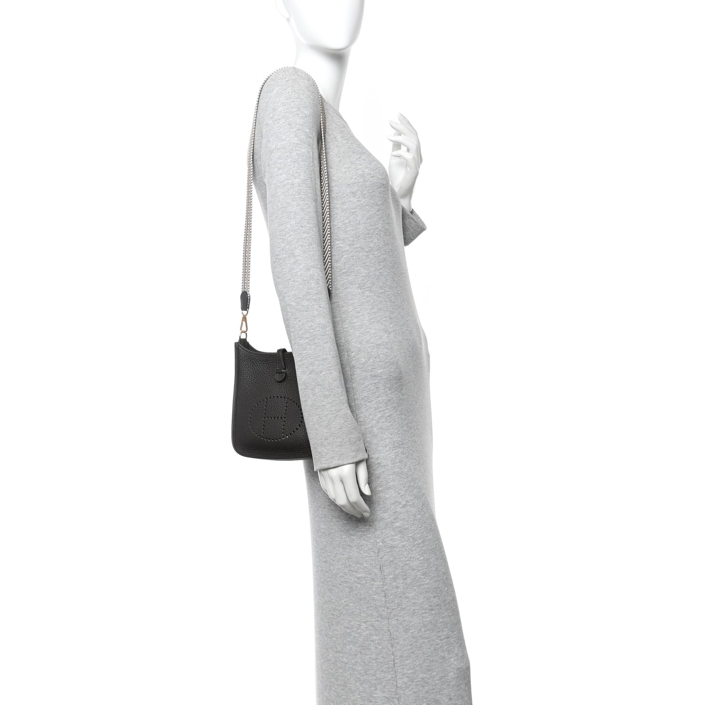 Taurillon Clemence Amazone Sangle Cavale Evelyne TPM Ebene Gris Pale Etoupe