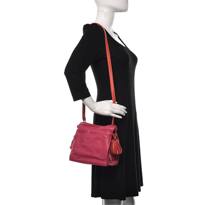 Loewe Calfskin Flamenco Shoulder Bag Magenta 2 of 10