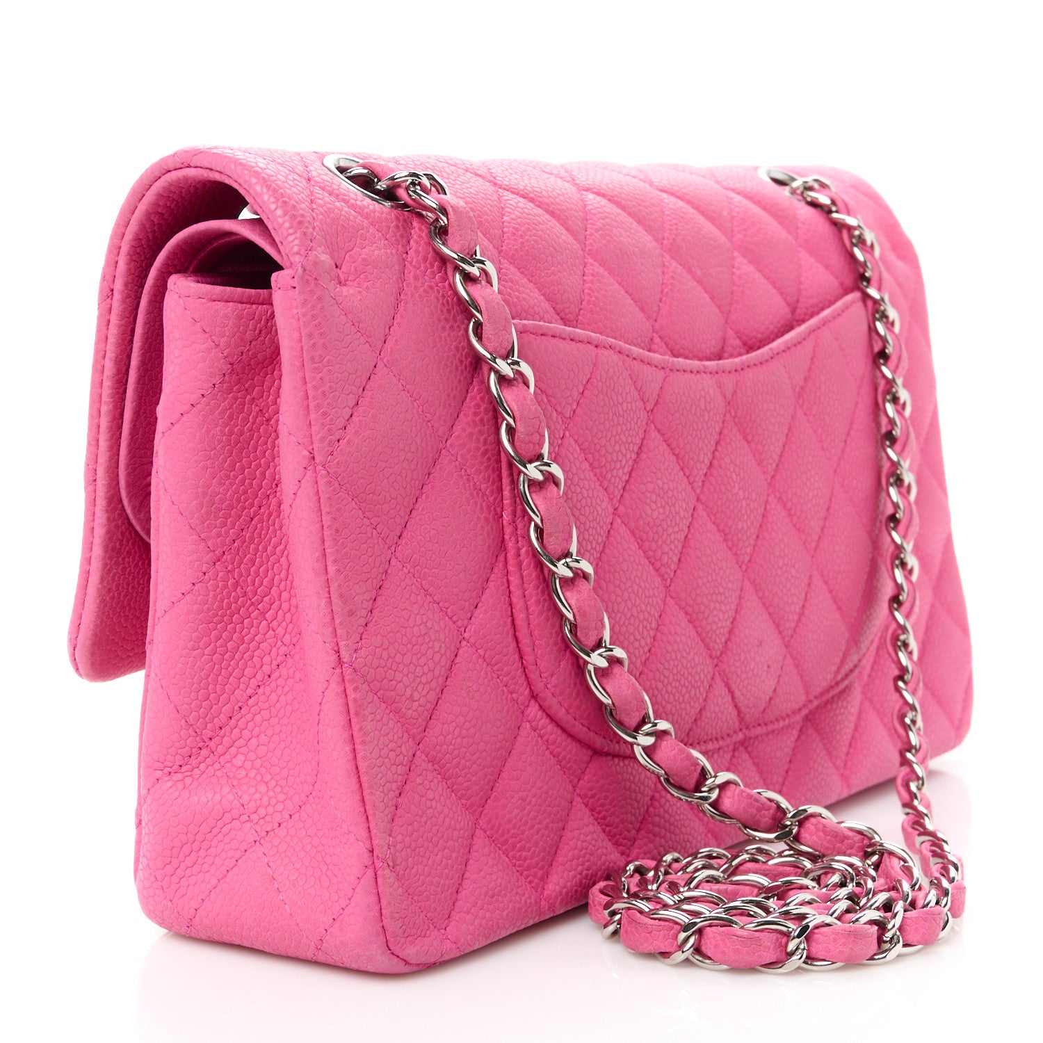 Chanel Iridescent Caviar Quilted Medium Double Flap Pink 3 of 13