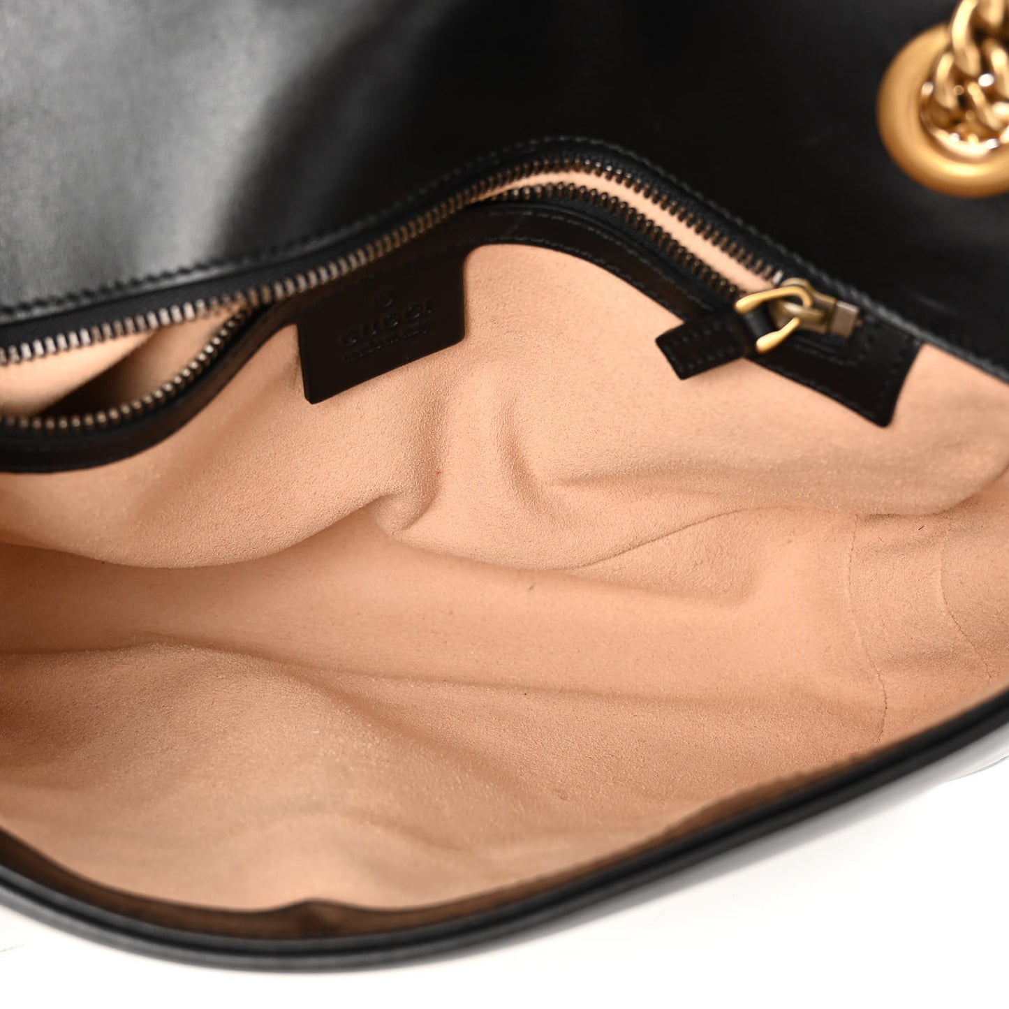 Calfskin Matelasse Small GG Marmont Shoulder Bag Black