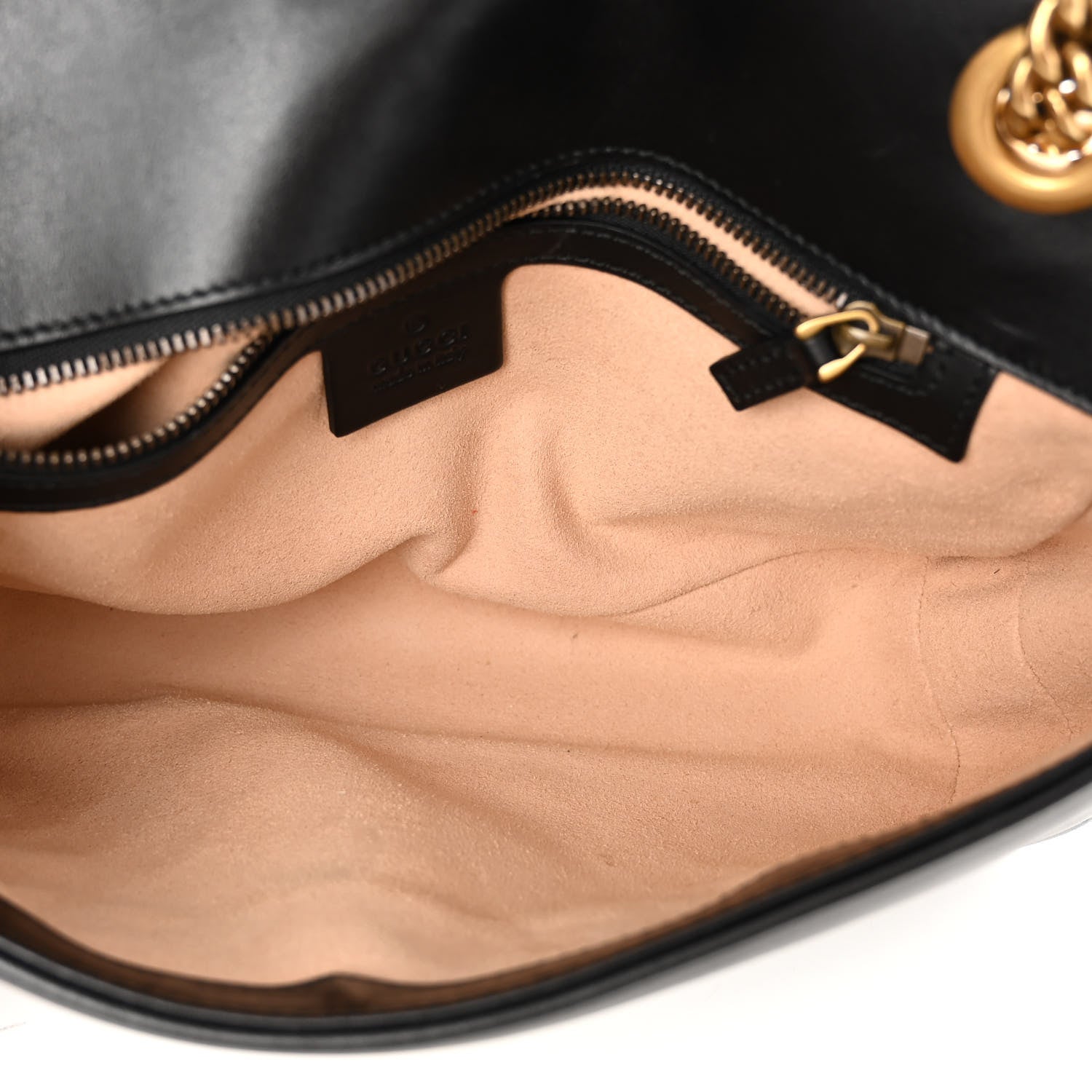 Gucci Calfskin Matelasse Small GG Marmont Shoulder Bag Black 5 of 10
