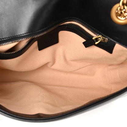 Gucci Calfskin Matelasse Small GG Marmont Shoulder Bag Black 5 of 10