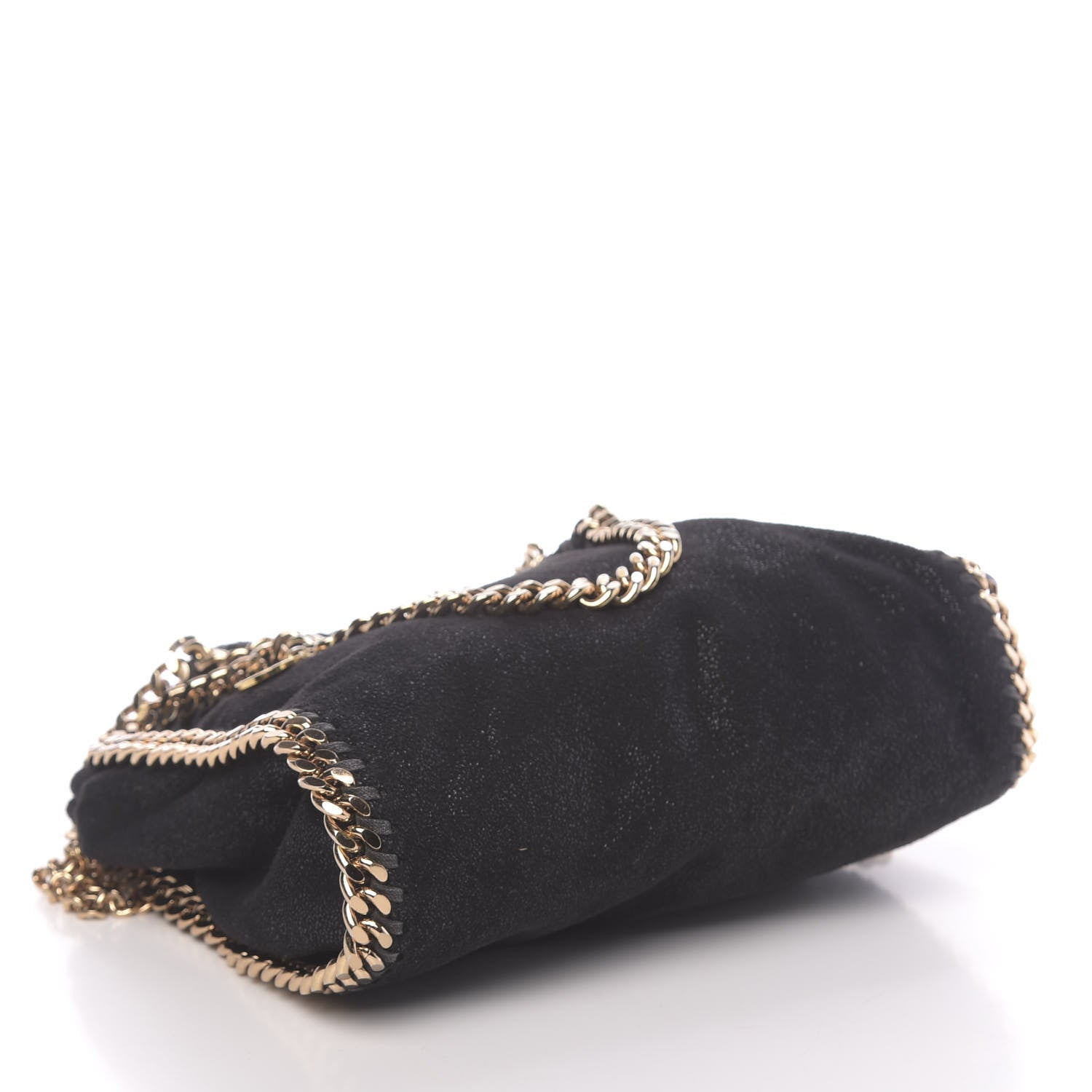 Stella McCartney Shaggy Deer Mini Falabella Fold Over Tote Black 5 of 12