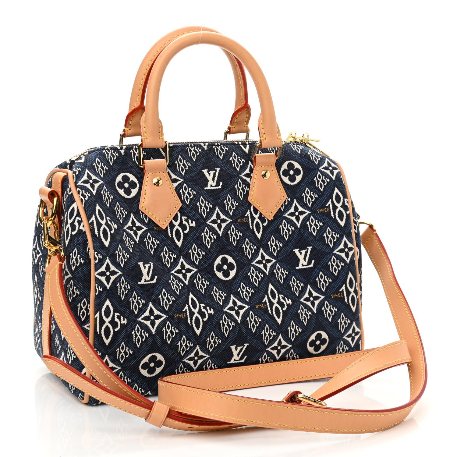Louis Vuitton Jacquard Since 1854 Speedy Bandouliere 25 Blue 3 of 12