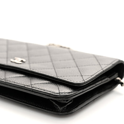 Chanel Caviar Quilted Wallet On Chain WOC Black 11 of 12