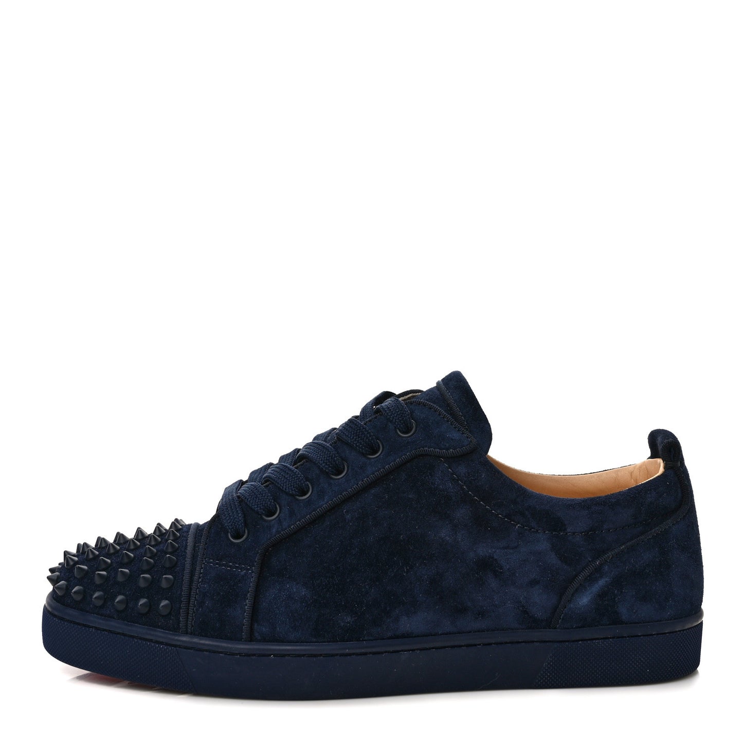 Suede Calfskin Mens Louis Junior Spikes Orlato Flat Sneakers 42.5 Blue