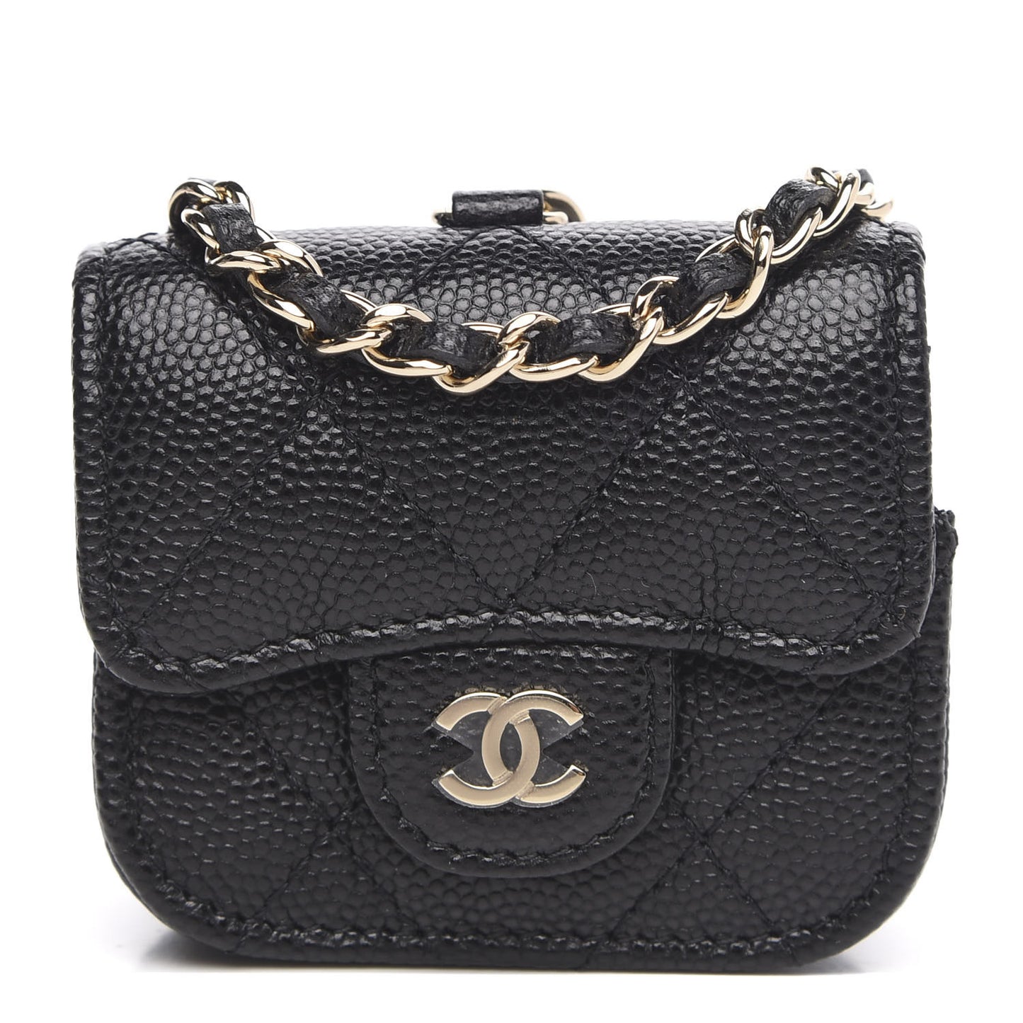 Caviar Quilted Airpods Pro Case Black