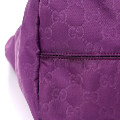 Gucci Nylon Guccissima Medium Tote Purple 21 of 35