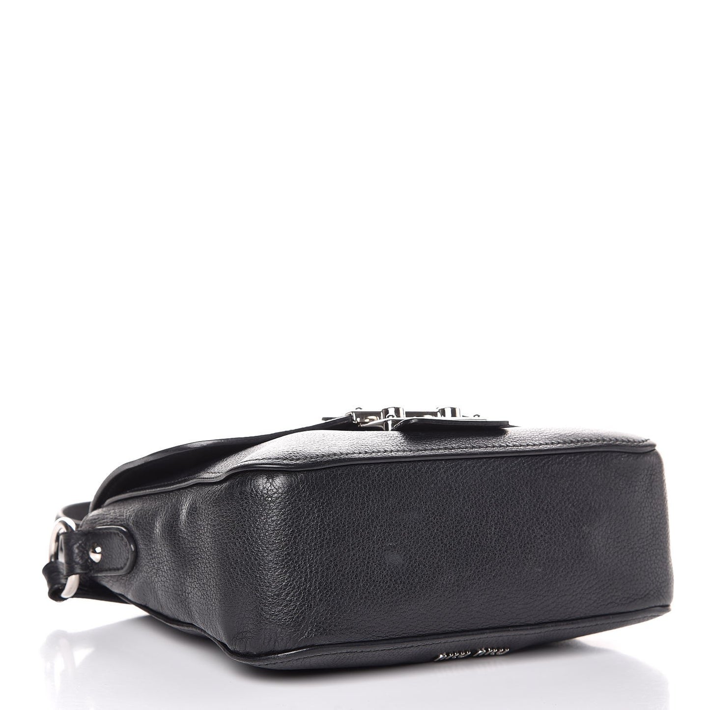 Goatskin Madras Shoulder Bag Black
