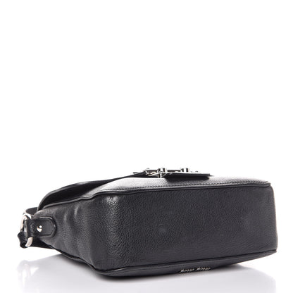 Miu Miu Goatskin Madras Shoulder Bag Black 4 of 9