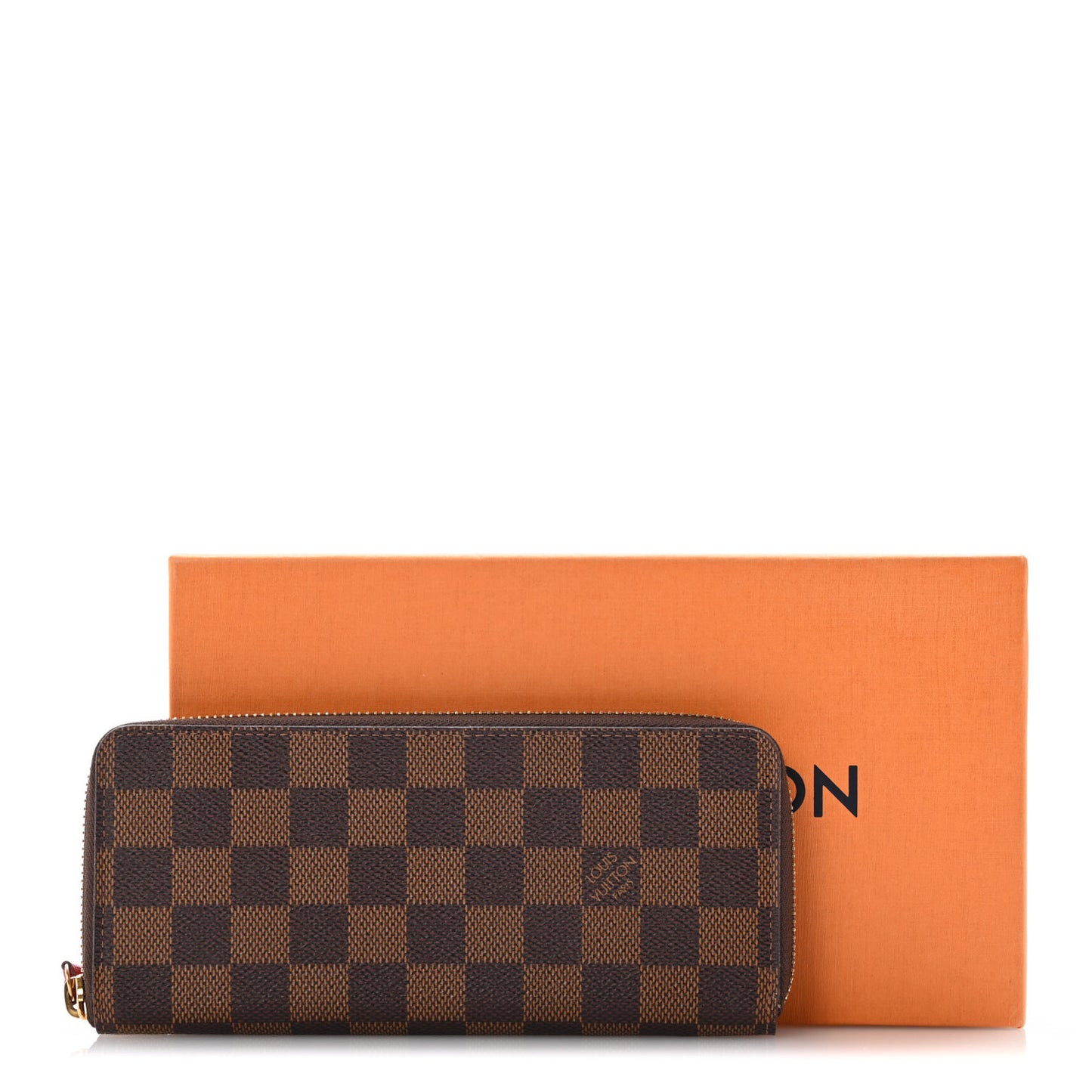 Damier Ebene Clemence Wallet Cherry