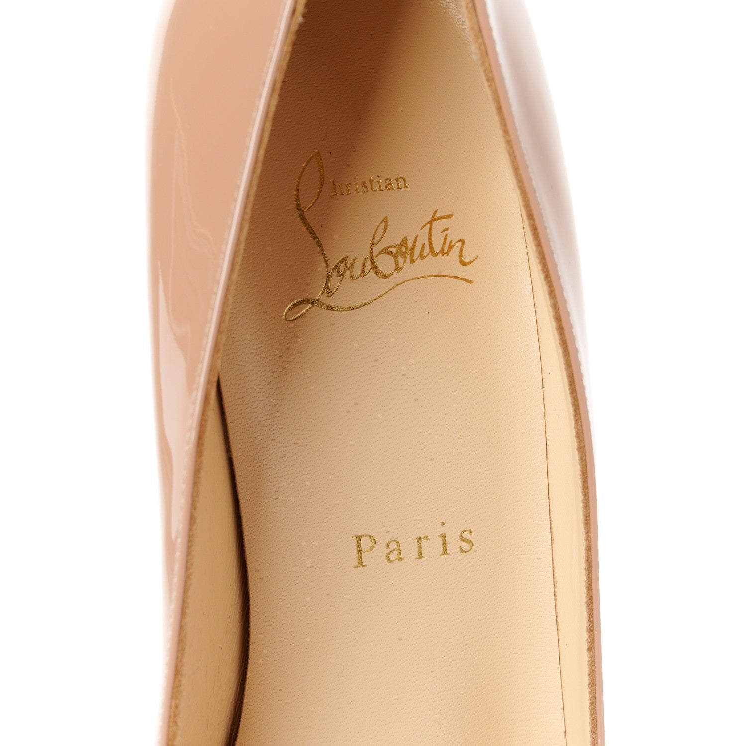 Christian Louboutin Patent Cadrilla 70 Pumps 38.5 Nude 7 of 8