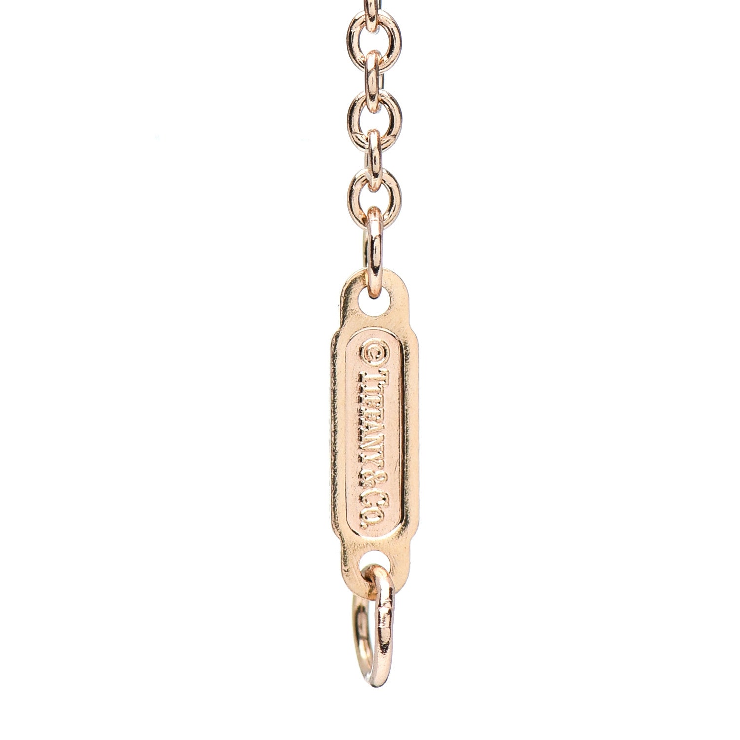 Tiffany 18K Rose Gold T Double Chain Bracelet 4 of 5