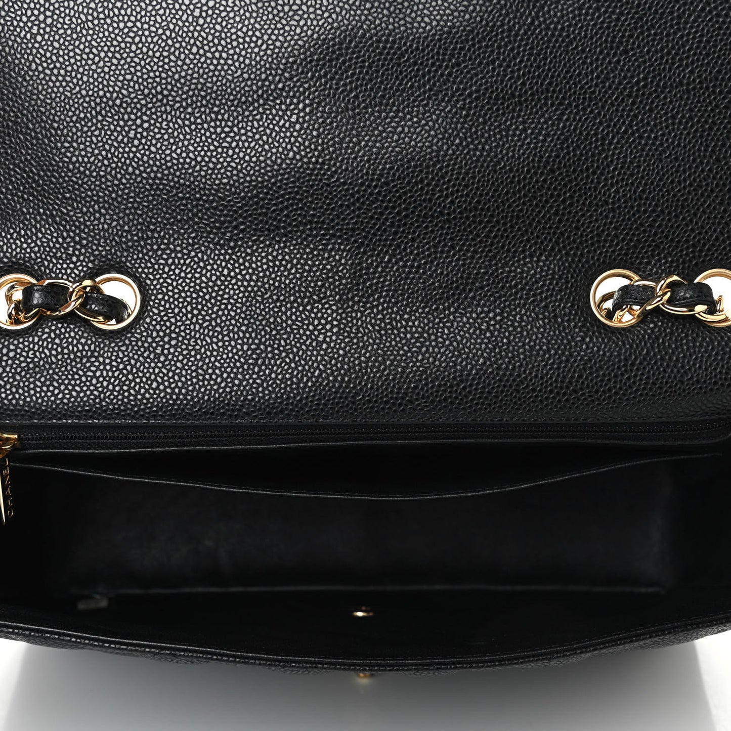 Caviar Quilted Jumbo Single Flap Black