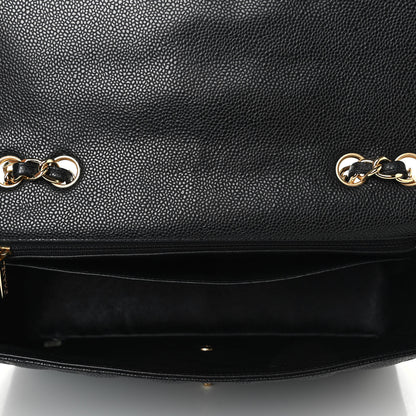 Chanel Caviar Quilted Jumbo Single Flap Black 4 of 4