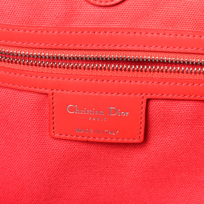 Christian Dior Coated Canvas Cannage Panarea Shopping Tote Red 10 of 17