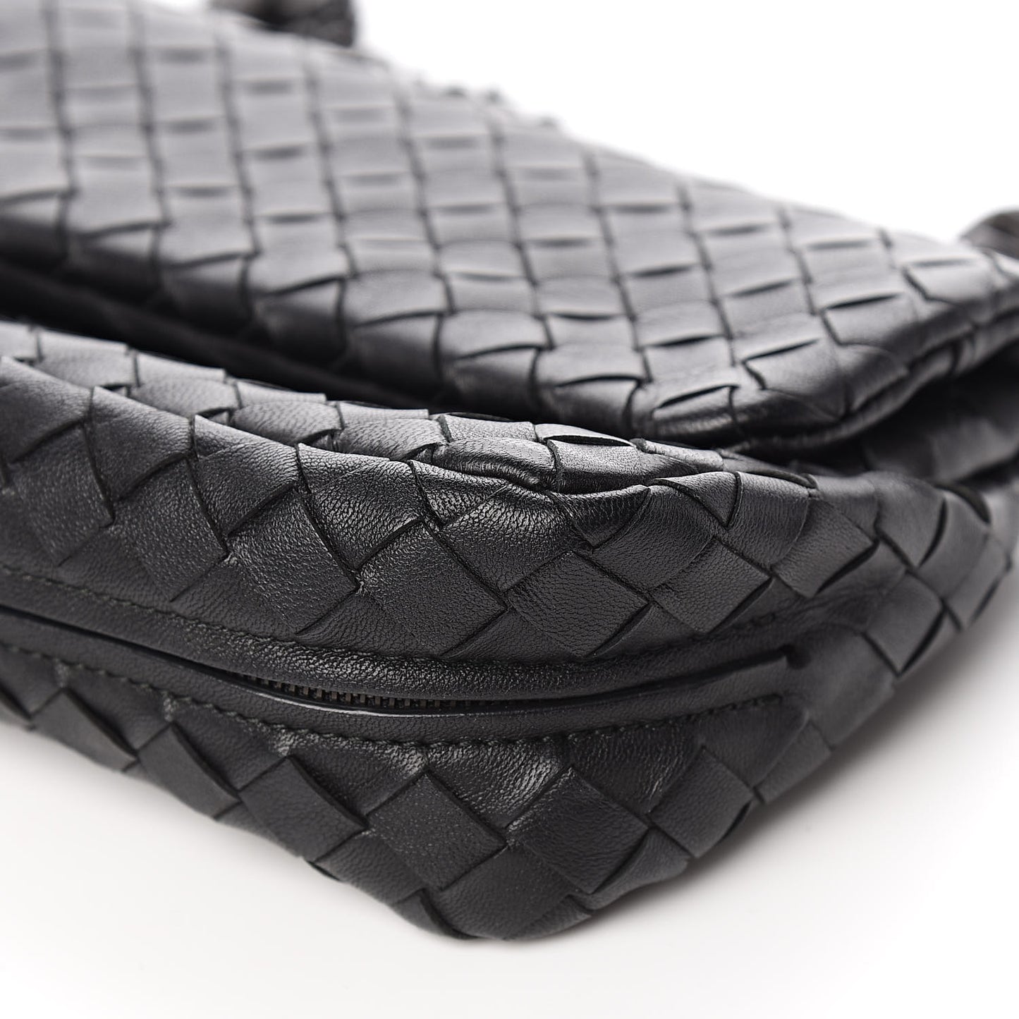 Nappa Intrecciato Mini Messenger Bag Black